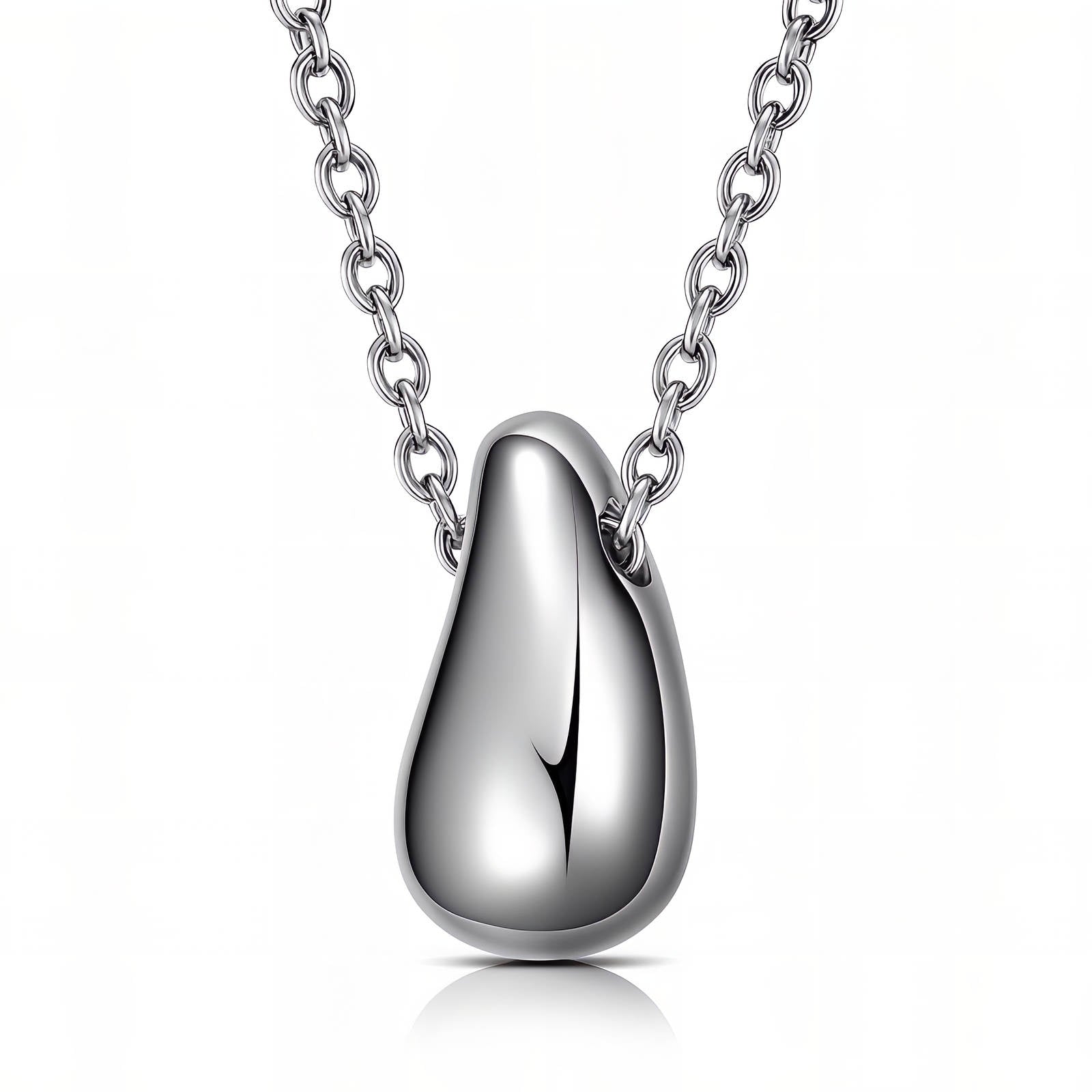 Teardrop Necklace, Stainless Steel